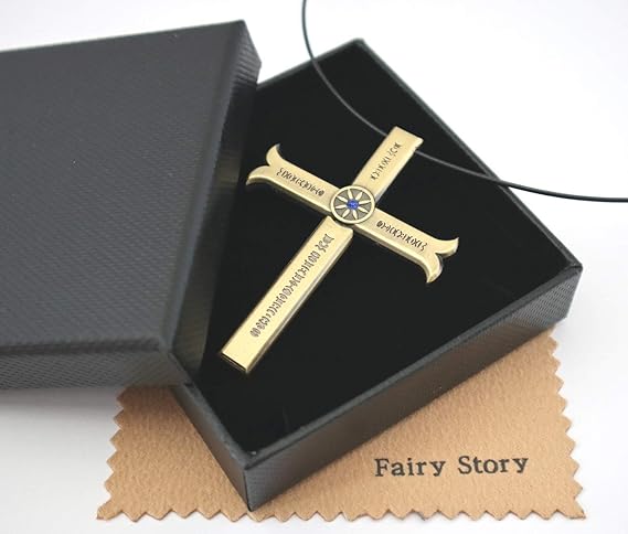 Amazon Fairy Story One Piece ワンピース 王下七武海 ジュラキュ ル ミホーク 鷹の目のミホーク 十字架 長刀 夜 モチーフ コスプレ ネックレス ブロンス クロス 箱あり コスプレ 仮装 通販