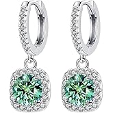 Yellow Pink Moissanite Drip Earrings for Women - 2.0ct Moissanite S925 Silver Plated 18K White Gold Jewelry Anniversary