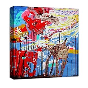 Abstract Original Design Animals Painting Artwork for Home Framed
