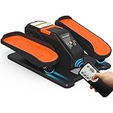 Under Desk Elliptical Machine, Electric Elliptical Exerciser for Senior, Quiet & Portable Seated Pedal Exerciser with Remote Control, Manual & Auto Mode, 12 Adjustable Speeds