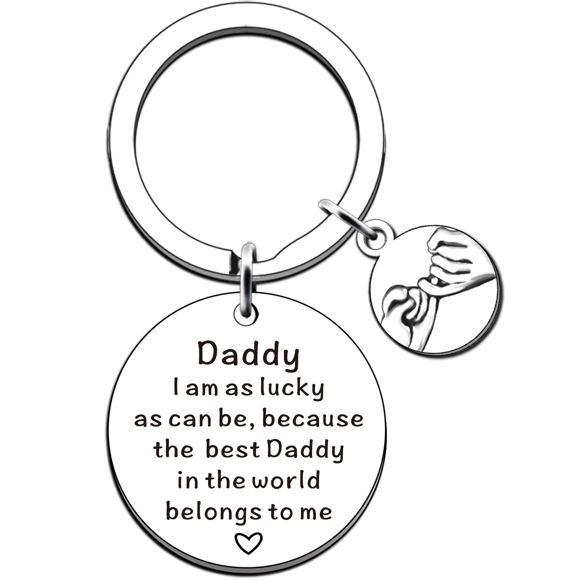 JMIMO Daddy Gifts from Daughter Son Best Daddy Keyring Fathers Day Gift for Daddy Dad Christmas Birthday Gifts