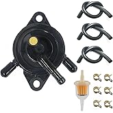 VRWEARE Fuel Pump with Filter and Oil Hose Fit for Kohler 17HP-25HP Cub Cadet Briggs and Stratton mikuni John Deere Kawasaki Yamaha Golf Cart Lawn Mower Small engine 808492 808656