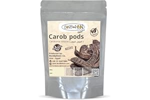 BONBALLOON Carob Pods Whole Natural Raw Pure Natural Food Ingredients Ceratonia Siliqua Caesalpinioideae Fabaceae Non Gmo Herbies Herbs Better Raw Herbal Spices Eat Or Drink (6 oz / 170 gm) قرون خروب