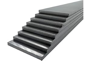 BRULVVR 8-Pack 1084 High Carbon Steel Blanks 12"x1.5"x0.12" for Knife Making - Professional Forging Steel with Anti-Rust Coating, Perfect for Damascus & Full Tang Blades