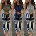 WorkTd Womens Criss Cross Bandage Wrap Crop Top Crew Neck Tie Shirts Red S