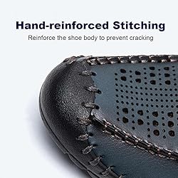Men's Breathable Perforated Loafers Hand-Stitched
