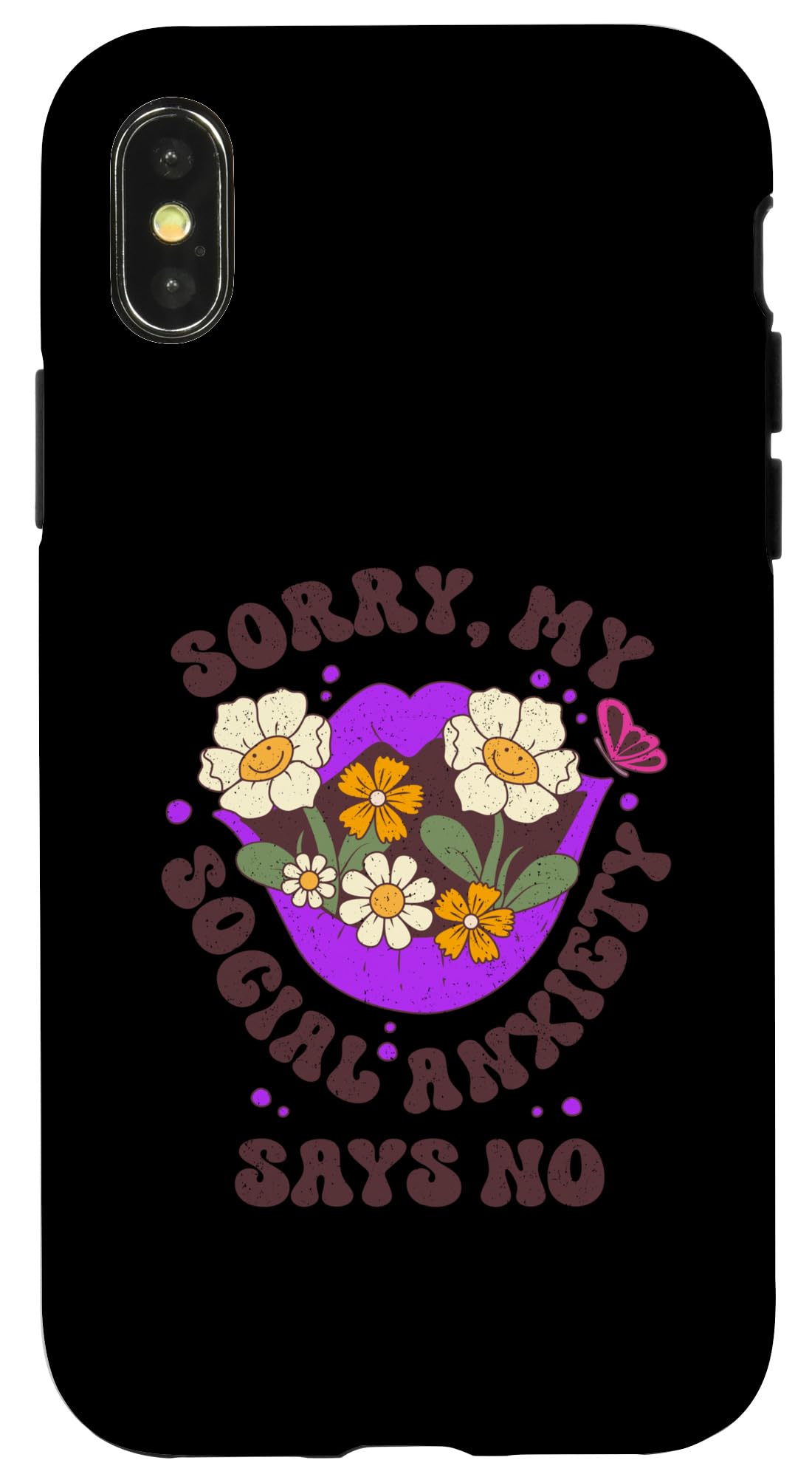 iPhone X/XS sorry my social anxiety says no Case