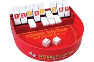 Double Shutter Shut The Box Dice Game, Fun Math and Strategy Family Game by Blue Orange Games- 1 to 4 Players for Ages 8+