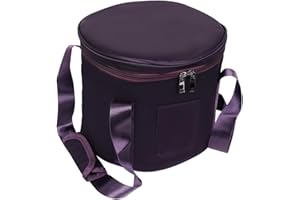 TOGEVAL Portable 10-inch Purple Crystal Singing Bowl Carrying Bag with Liner, Meditation Bowl Storage Case