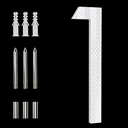 8 Inch Reflective Modern House Numbers, Address