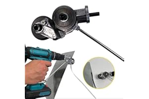 YWHWXB Electric Drill Plate Cutter, Electric Drill Shears Attachment Cutter Nibbler, Double Headed Sheet Metal Nibbler Cutter, Safe and Durable Drill Attachment for Metal Cutting