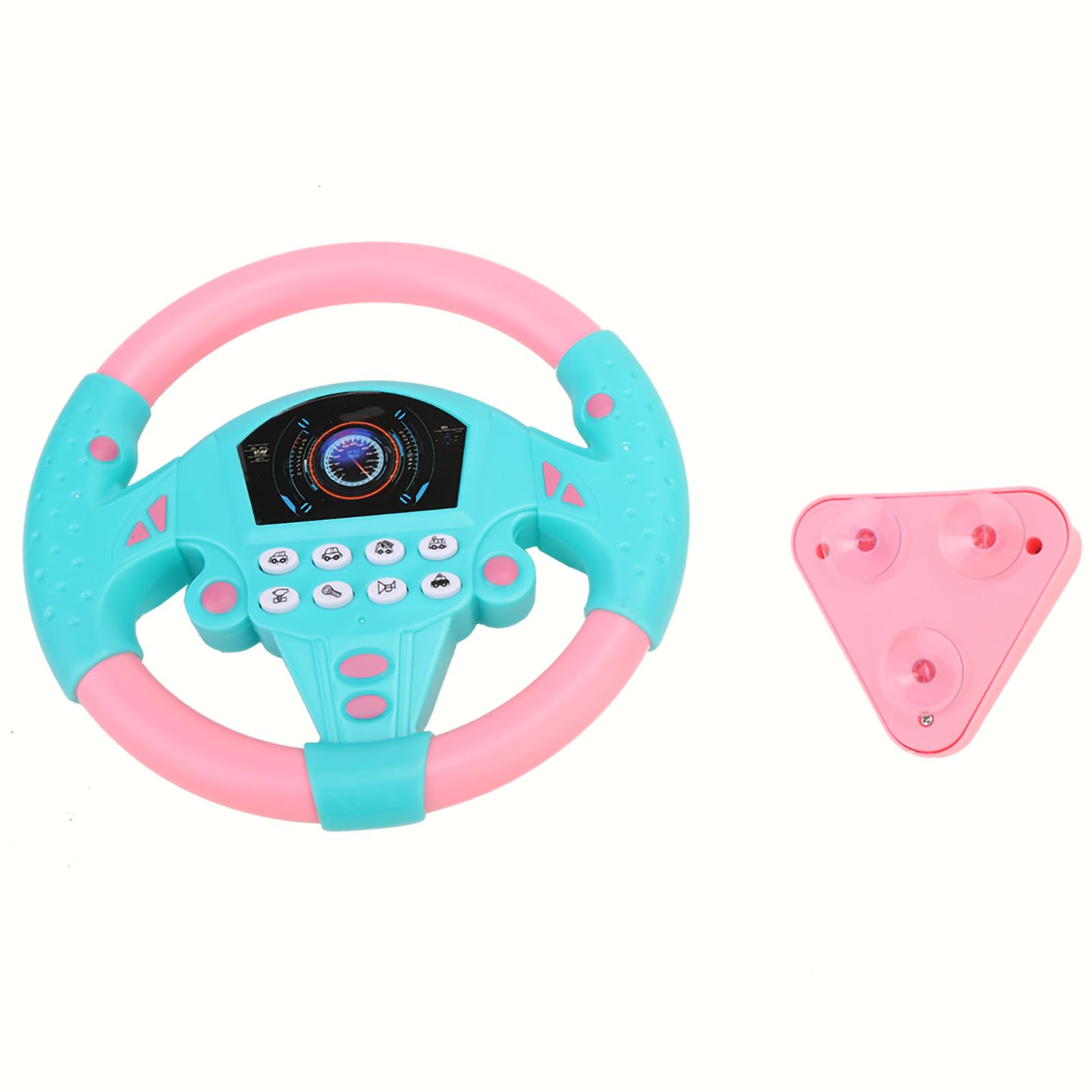 Itonash Children's Steering Wheel Toys, Simulated Portable Driving Controller Car Toys with Funny Sounding and Music, Early Developing Educational Toys Gift, Early Educational Toys Gift