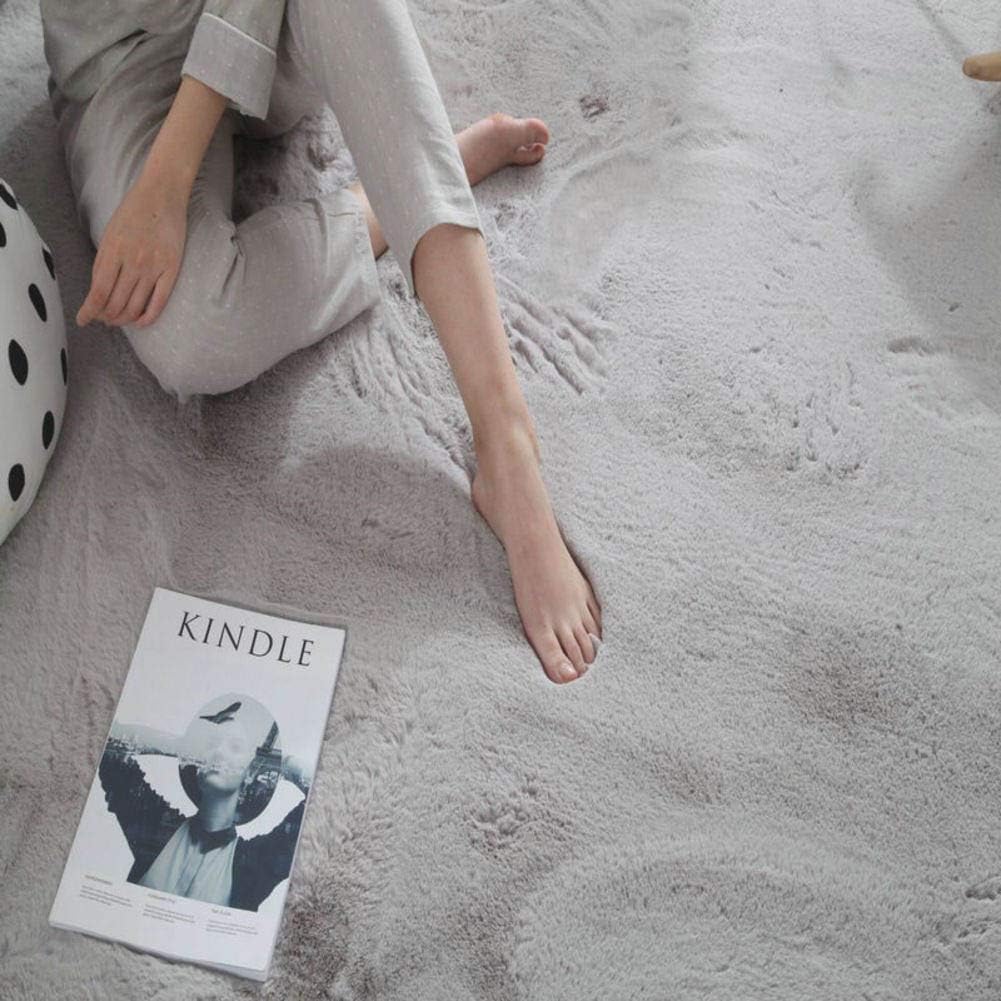 Admir Shaggy Faux Rabbit Fur Area Rug, Rectangle Bedroom Rug Fluffy Floor Rug Mat Non Slip Living Room Bedside Sofa Home Decor-grey B 160x280cm(63x110inch)