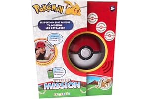 Pokémon – Dresseur Mission | Jeu électronique interactif PokéBall | 40 Missions, 65 Pokémon à capturer | Cartes, sons, lumièr