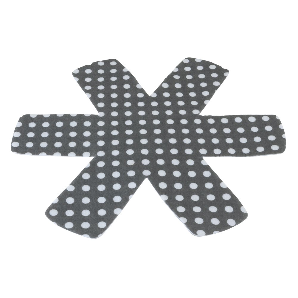 Metaltex 20.29.60 Anti-Scratch Pan Protectors, Dark Grey, 38 cm, Set of 3, Fabric, 38x38x0.5 cm