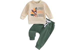 BemeyourBBs Toddler Baby Boy Fall Winter Clothes Funny Letter Long Sleeve Sweatshirt and Pants Set 2 Piece Sweatsuit Outfit