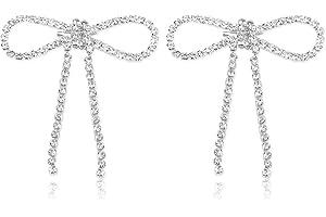 NATUDECO 2Pcs Rhinestone Brooches Set Tassel Bow Crystal Bag Clips Rhinestone Shoe Clips for Woman Lapel Badge Pins DIY Craft Decorations