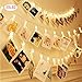 HiSayee Waterproof LED Photo String Lights 20 Photo Clips Battery Powered Fairy Twinkle Lights, Wedding Party Christmas Home Decor Lights for Hanging Photos, Cards and Artwork (7.2 Ft, Warm White)