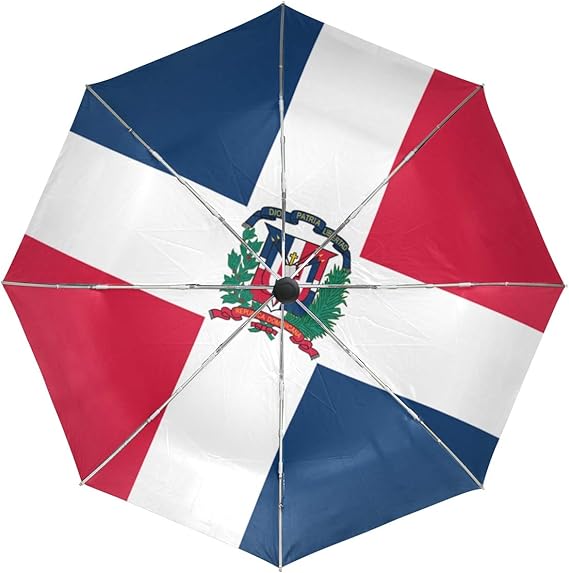 Dominican Republic Flag Lightweight Umbrella Windproof, Reinforced