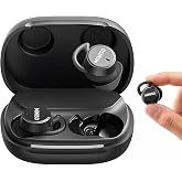 MINISO MS217 Mini Invisible Sleep Earbuds for Side Sleepers, Bluetooth 6.0, Snore Blocking Noise Cancelling, Soft Comfort Fit, 26H Playtime, No Subscription, 165 Languages Translation Earbuds (Black)