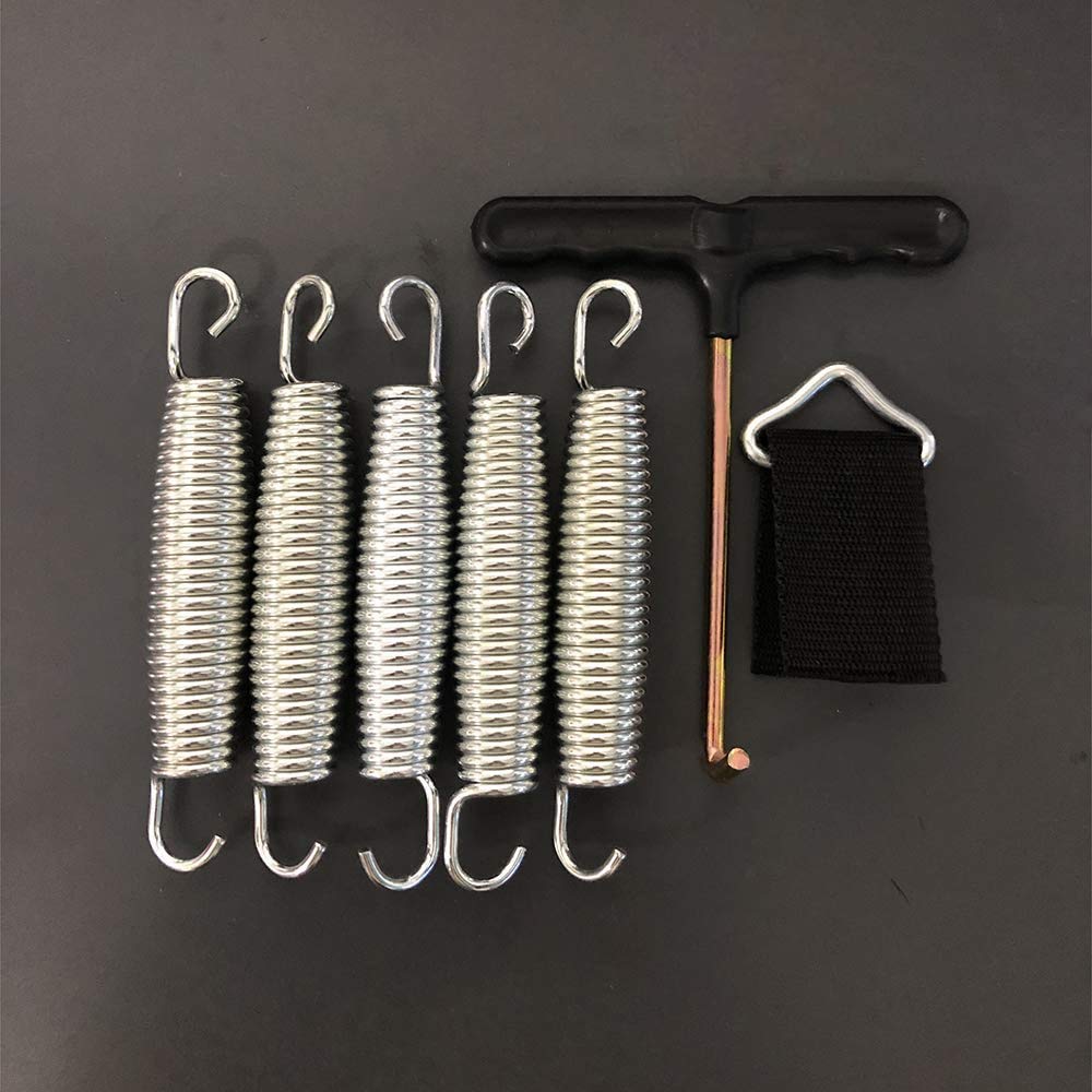 BEITESI Trampoline Spring (135mm, 3mm Coil, 28 Laps) Replacement Spring, Triangle, Black, Unisex, All Ages