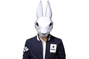 NZPOST Pre Cut Paper Mask 3D Bunny Rabbit Halloween Costume Cosplay DIY Paper Craft Model Mask Christmas