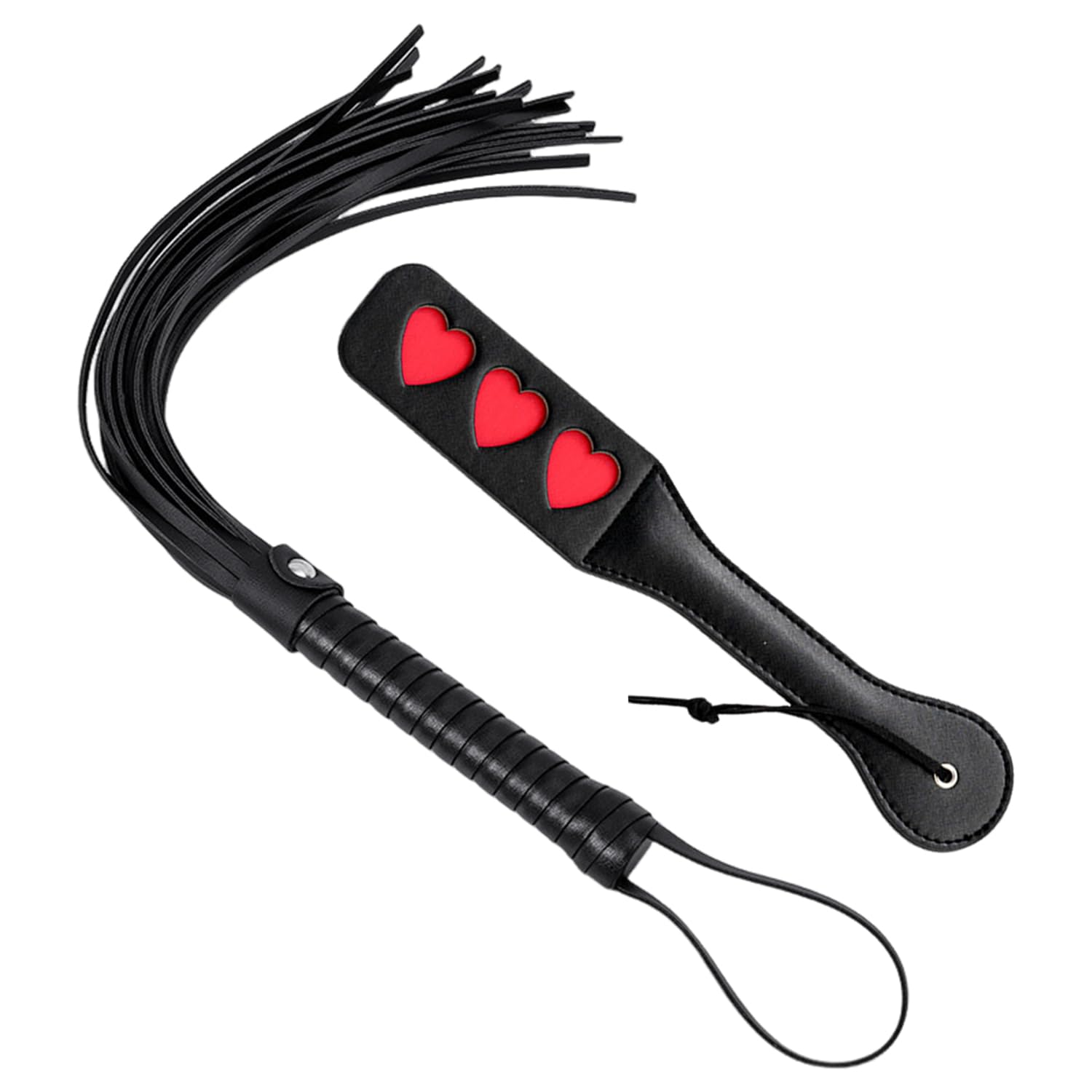 XMNIVATE 1 Piece Of Love Whip, 1 Piece Of Macaron Whip, Horse Training Whip, Riding Whip, Leather Whip, Black Riding Whip