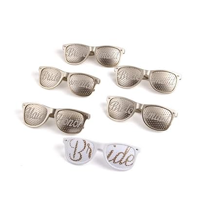 Bridal Bachelorette Party Favors Brides Maid Wedding Softer Light Gold Sunglasses