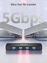Lemorele 4K 30Hz HDMI KVM Switch 2 PC 1 Monitor 4 USB 3.0 PS5 Xbox view 6