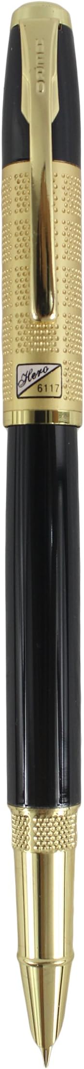 Sipliv 6117 Fine Nib Fountain Pen with Golden Cap - Black