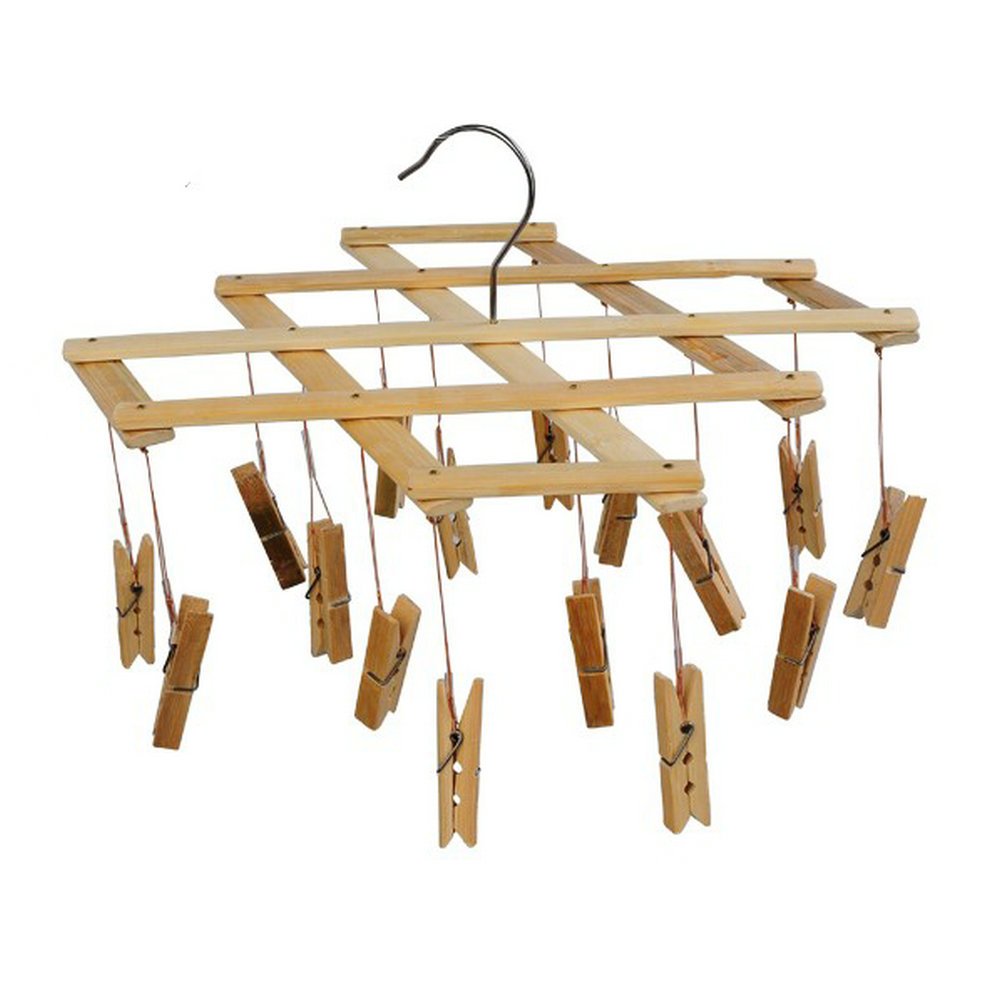 Ayygift SET OF 2 Durable Foldable Wooden Airer Laundry Rack Clothes