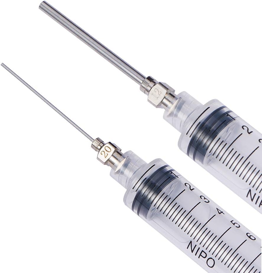 BENECREAT 16PCS 1.5 Inch Stainless Steel Dispensing Needle Tip Blunt Syringe Needle with Luer Lock for Refilling Glue Syringes 10/12/14/16/18/20/22/24G - Image 3