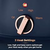 Tower Cavaletto 3.5 L Slow Cooker with 3 Heat Settings Midnight Blue Rose Gold view 5