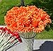 10 PCS Real Touch Latex Silk Artificial fake plastic Daisy Chrysanthemum Flowers Sun Chrysanthemum,Sunflower, Simulation Gerber, Dimorphotheca,Party Room home Decoration DIY Flower Bouquet (orange)