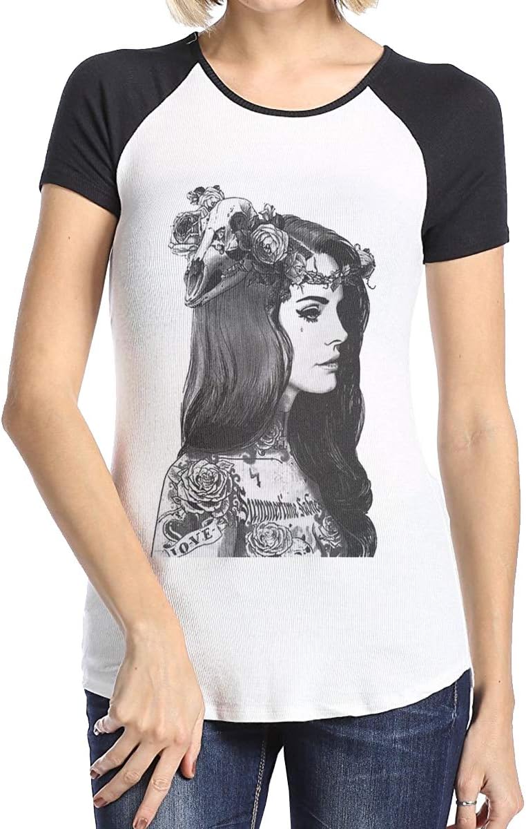 Cuteove Lana Del M Rey Womens Short Sleeve T Shirt Tees Raglan