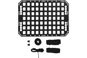 Acouto Truck Bed Molle Panel 390x533x2mm Aluminum Multifunctional L Track Car Modular Storage Panel Rack for Cars SUVs Pickup