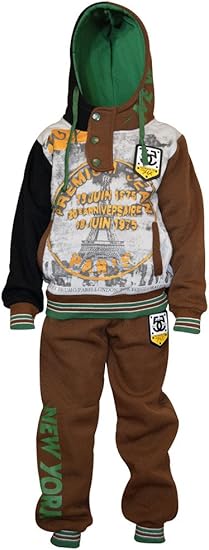 boys brown sweatsuit