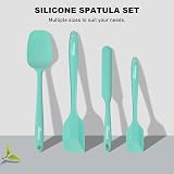 NileHome Silicone Spatula Set 4 Pcs Food Grade Heat Resistant Turquoise view 7
