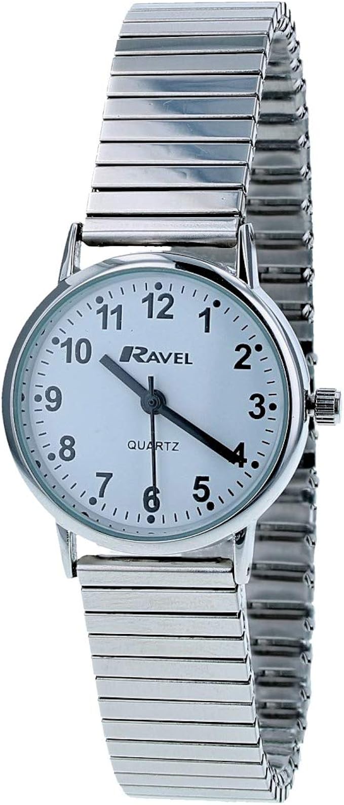 Reloj para mujer, de la marca Ravel, con esfera blanca y correa extensible (R0229.15.2)