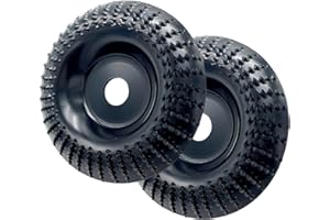 ZEROMALL 2PCs Wood Carving Grinder Wheel Disc, 4 Inch(100mm) Angle Grinder Wood Carving Disc Woodworking Grinding Shaping Wheel Abrasive Rotary Tool with 5/8” (16mm) Arbor