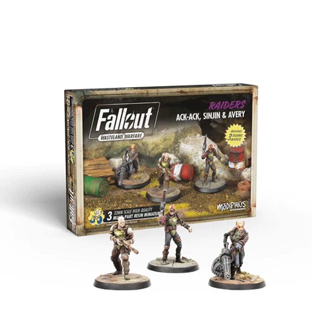 Modiphius Entertainment Fallout Wasteland Warfare Ack Ack, Sinjin & Avery Miniatures Set