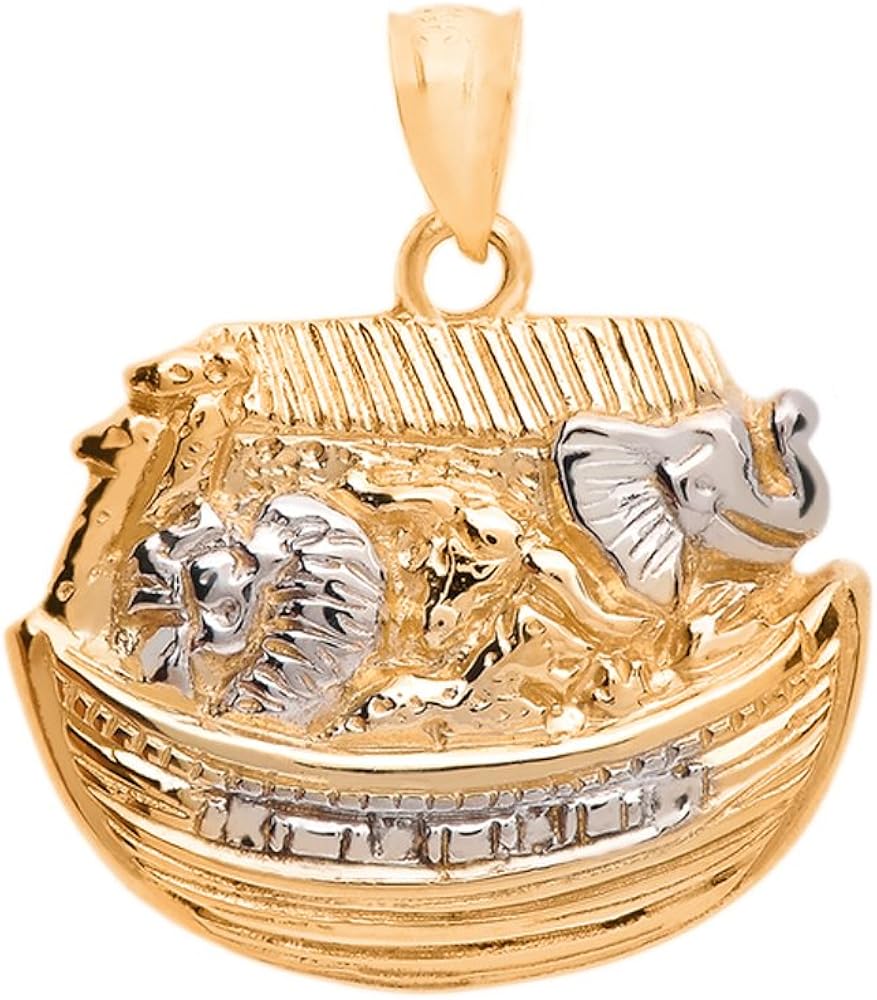 CaliRoseJewelry Noah's Ark Pendant in 14k Yellow Gold Jewelry