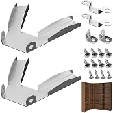 2 Sets Corner Hardware, Corner Fittings Kit, Fit for IKEA Billy Bookcase | 15" Wide 11" Deep,Galvanized,Rustproof, Grooved Design Aligns Cabinets Perfectly, Creates Sturdy Corner Shelves, Easy Install