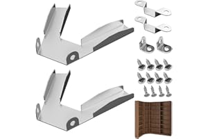 2 Pcs Corner Hardware, Corner Fittings Kit, Galvanized, Compatible with IKEA Billy Bookcase 15" Wide 11" Deep, for Use on Boo