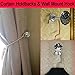 Sumnacon 2 Pcs Crystal Curtain Hold Backs Window Drapery Tie Back Clips Wall Hook Tassel Holder