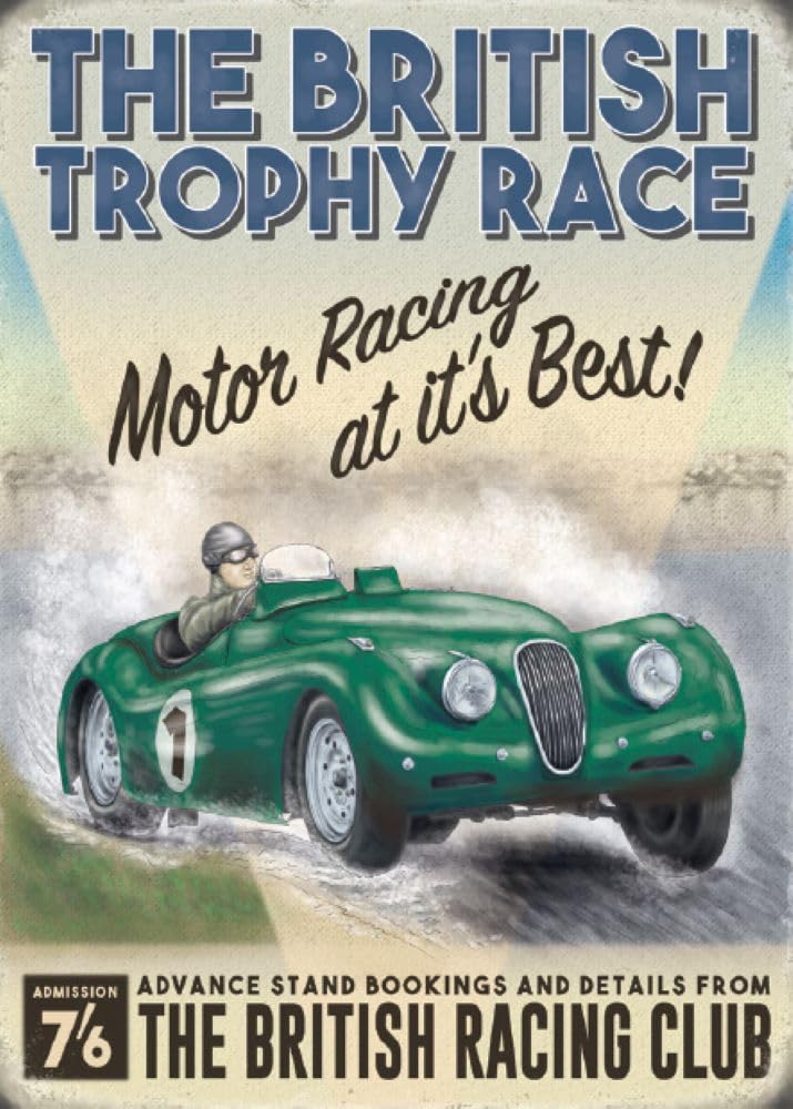 Small (150 x 200mm) Metal Sign - The British Trophy Race - Motor Racing