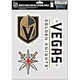 NHL Vegas Golden Knights Decal Multi Use Fan 3 Pack, Team Colors, One Size