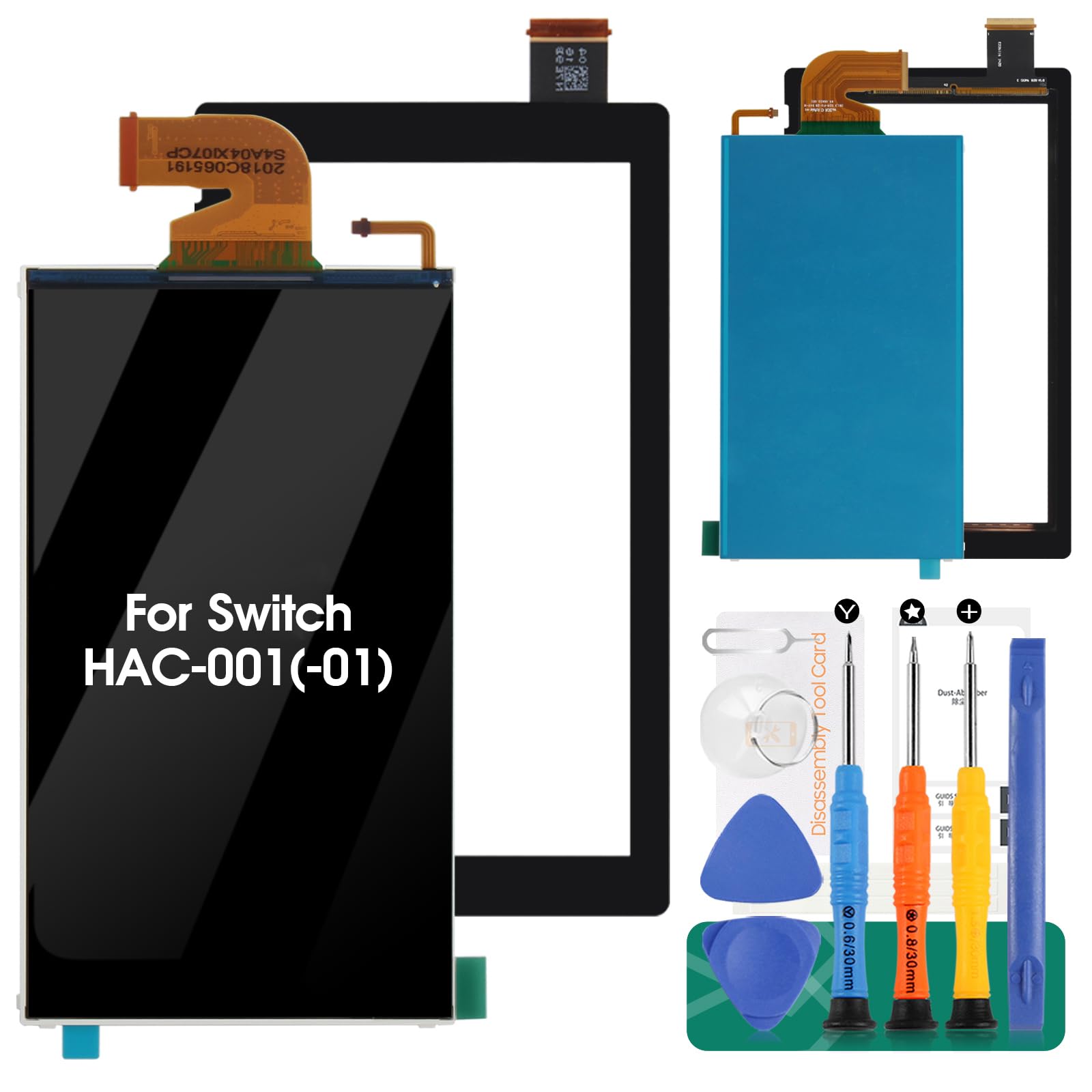 Replacement for Nintendo Switch Screen Replacement HAC-001(-01) LCD Display Panel and V2 Touch Digitizer Screen Panel(V2 HAC-001(-01) Touch+LCD)