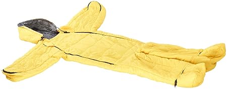 Semptec Urban Survival Technology Camping Schlafsäcke: Kinderschlafsack mit Armen und Beinen, Größe S, 150 cm, gelb (Overall-