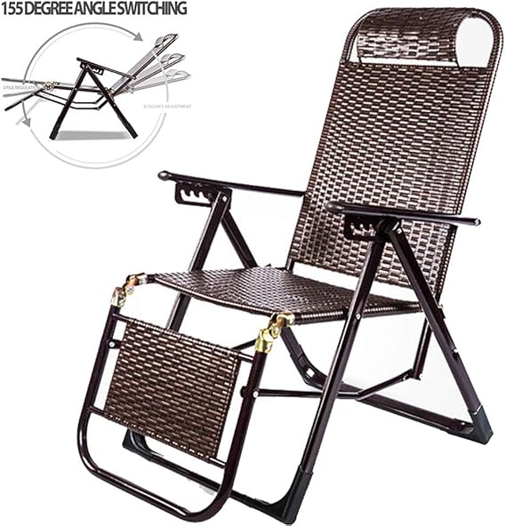 CHUDAN Relaxsessel Liegestuhl liegen Klapp Schaukelstühle Bambus